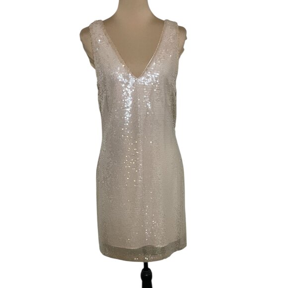 NWT A New Day Women's A-Line V-Neck Mini Sequin Party Dress XS - Picture 3 of 6